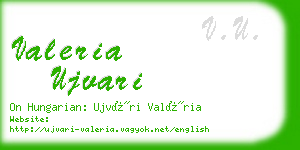 valeria ujvari business card
